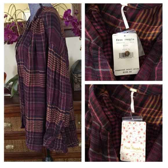 Free People Come Over Buttondown Top.  NWT. - Picture 5 of 8